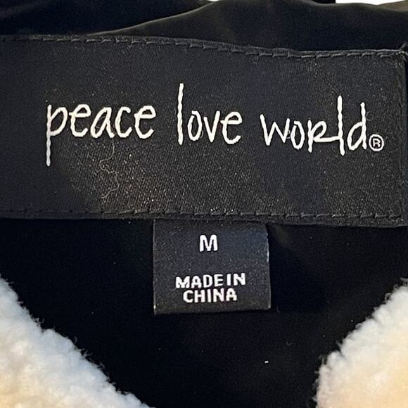 Peace Love World Black Label Sherpa Showstopper Coat Size Medium NWOT - Picture 5 of 14